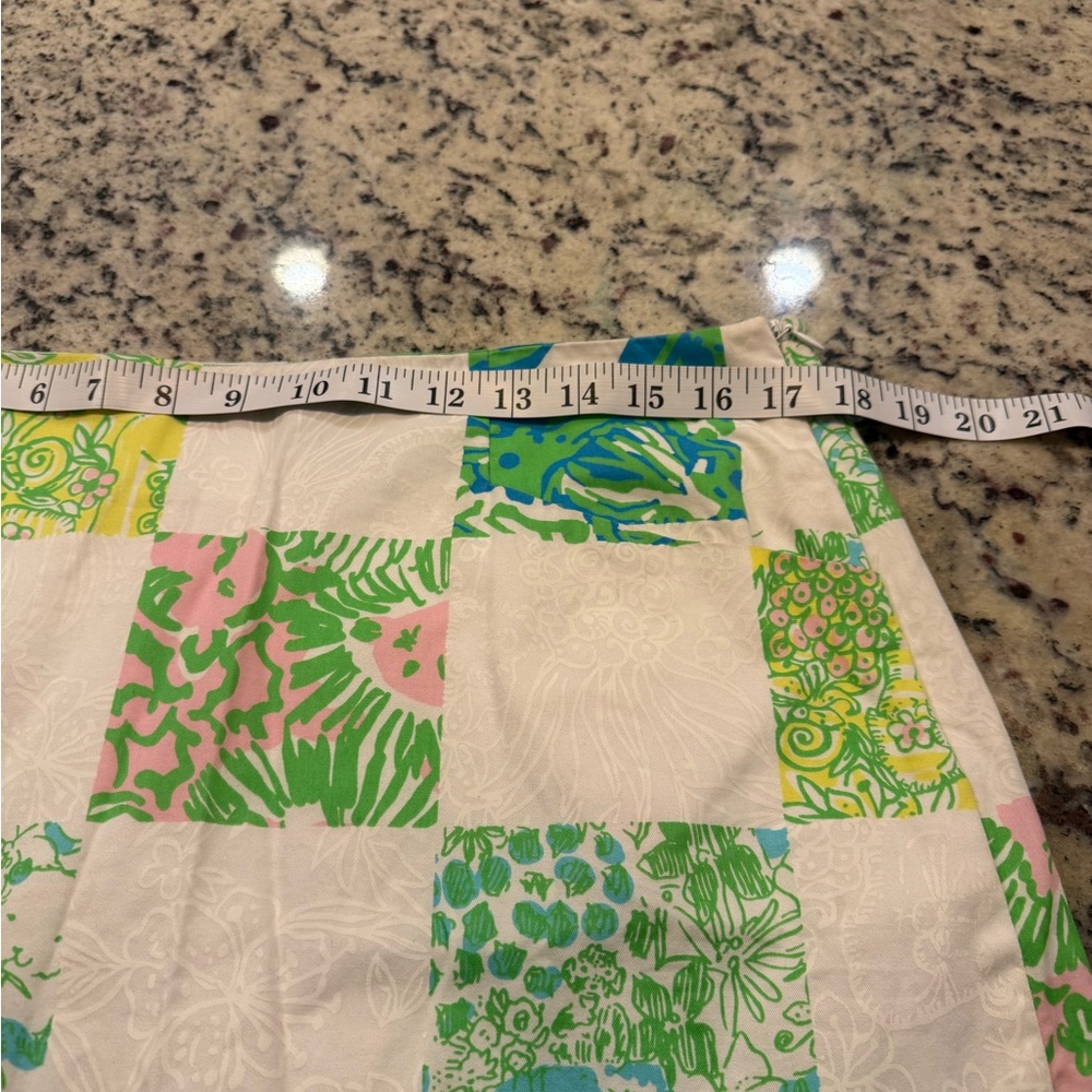 Lilly Pulitzer Floral Print Skort in Green and Blue - Picture 6 of 7